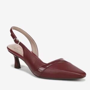 New Naturalizer Cranberry Pointed Slingback Kitten Heel Pumps Sz 6.5 M